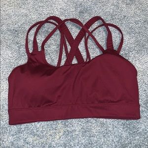 NWOT Victoria’s Secret strappy sports bra burgundy